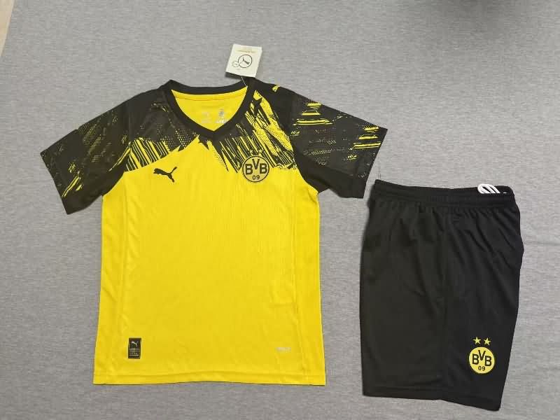 Kids Dortmund 25/26 Home Soccer Jersey And Shorts Leaked