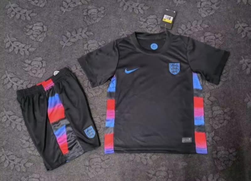 Kids England 2025 Female EURO Away Soccer Jersey And Shorts