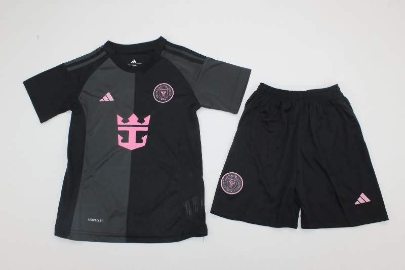 Kids Inter Miami 2025 Away Soccer Jersey And Shorts