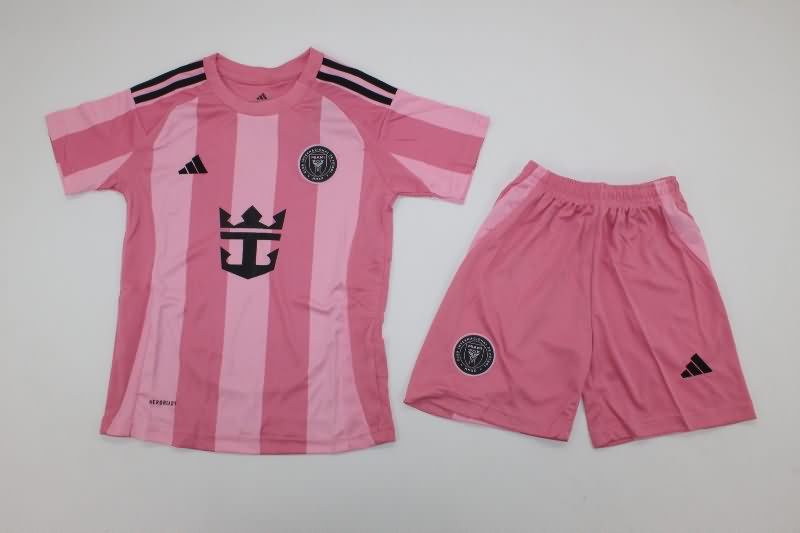 Kids Inter Miami 2025 Home Soccer Jersey And Shorts