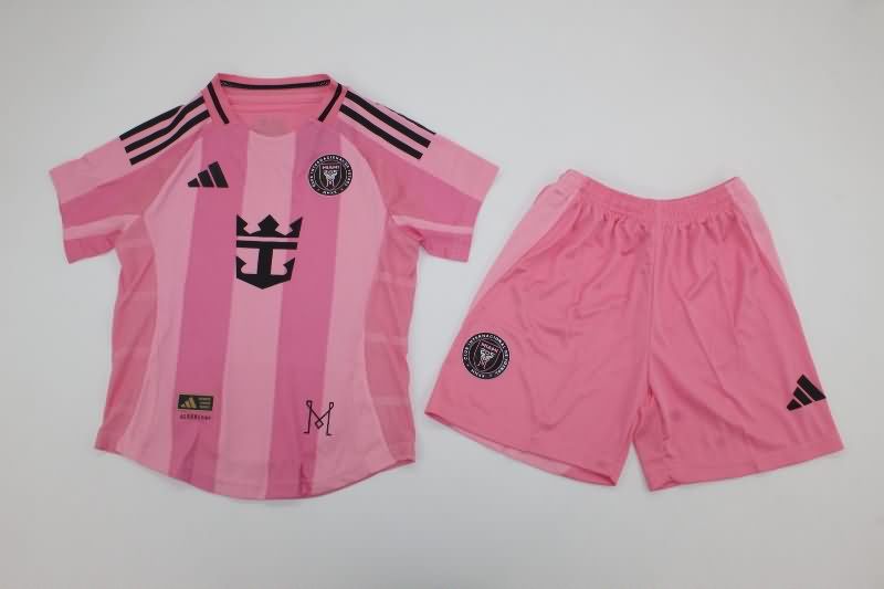 Kids Inter Miami 2025 Home Soccer Jersey And Shorts (Player)