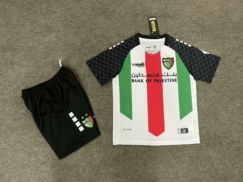 Kids Palestino 2025 Home Soccer Jersey And Shorts