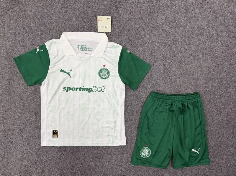 Kids Palmeiras 2025 Away Soccer Jersey And Shorts