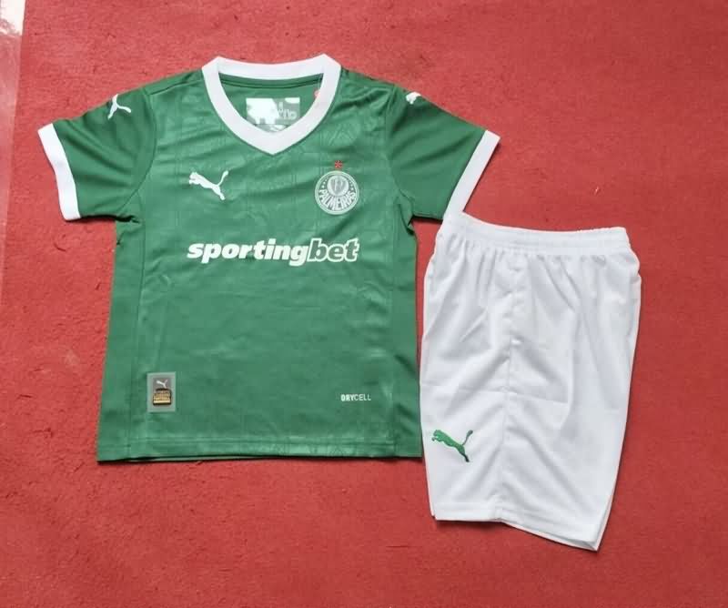 Kids Palmeiras 2025 Home Soccer Jersey And Shorts