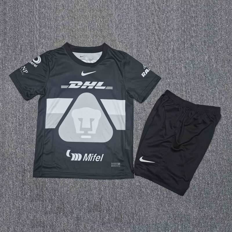 Kids Pumas UNAM 25/26 Goalkeeper Black Soccer Jersey And Shorts Kids Pumas UNAM 25/26 Goalkeeper Black Soccer Jersey And Shorts