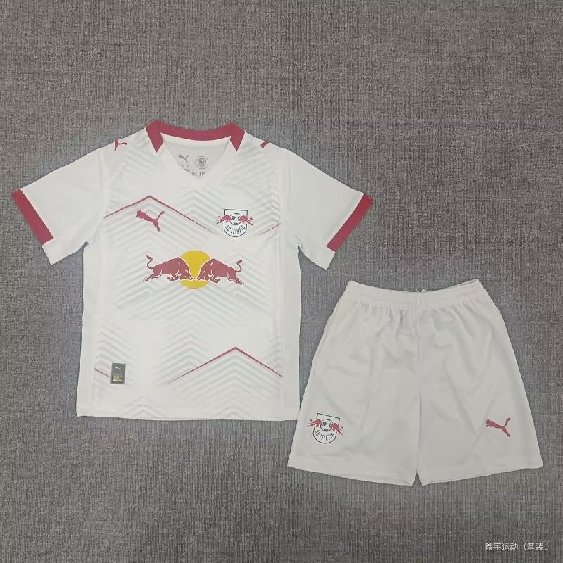 Kids RB Leipzig 25/26 Home Soccer Jersey And Shorts