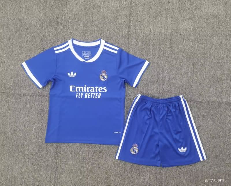 Kids Real Madrid 25/26 Third Soccer Jersey And Shorts Leaked