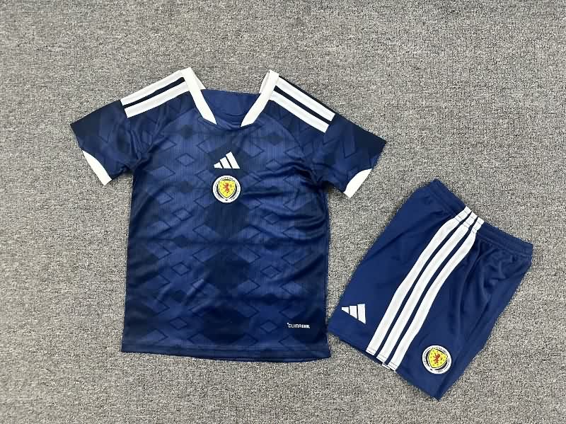 Kids Scotland 2026 Home Soccer Jersey And Shorts Kids Scotland 2026 Home Soccer Jersey And Shorts