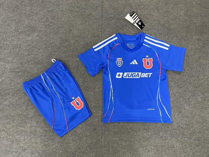 Kids Universidad Chile 2025 Home Soccer Jersey And Shorts