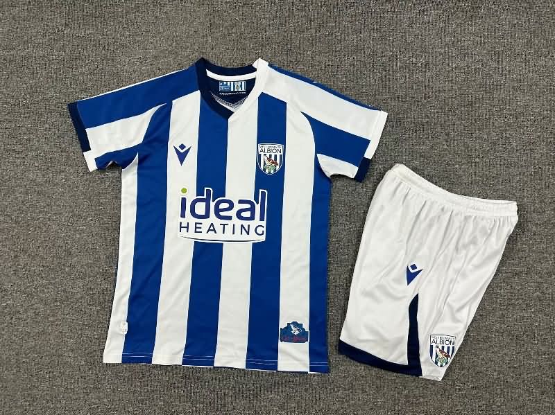 Kids West Bromwich 25/26 Home Soccer Jersey And Shorts Kids West Bromwich 25/26 Home Soccer Jersey And Shorts