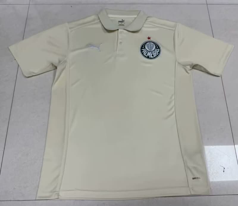 AAA Quality Palmeiras 2025 Light Yellow Polo Soccer T-Shirt