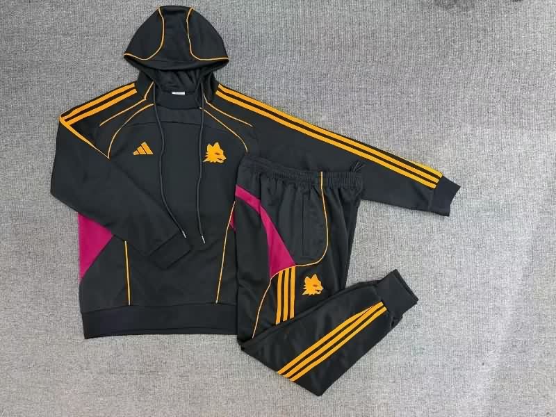 AAA Quality AS Roma 25/26 Black Soccer Tracksuit 02 AAA Quality AS Roma 25/26 Black Soccer Tracksuit 02