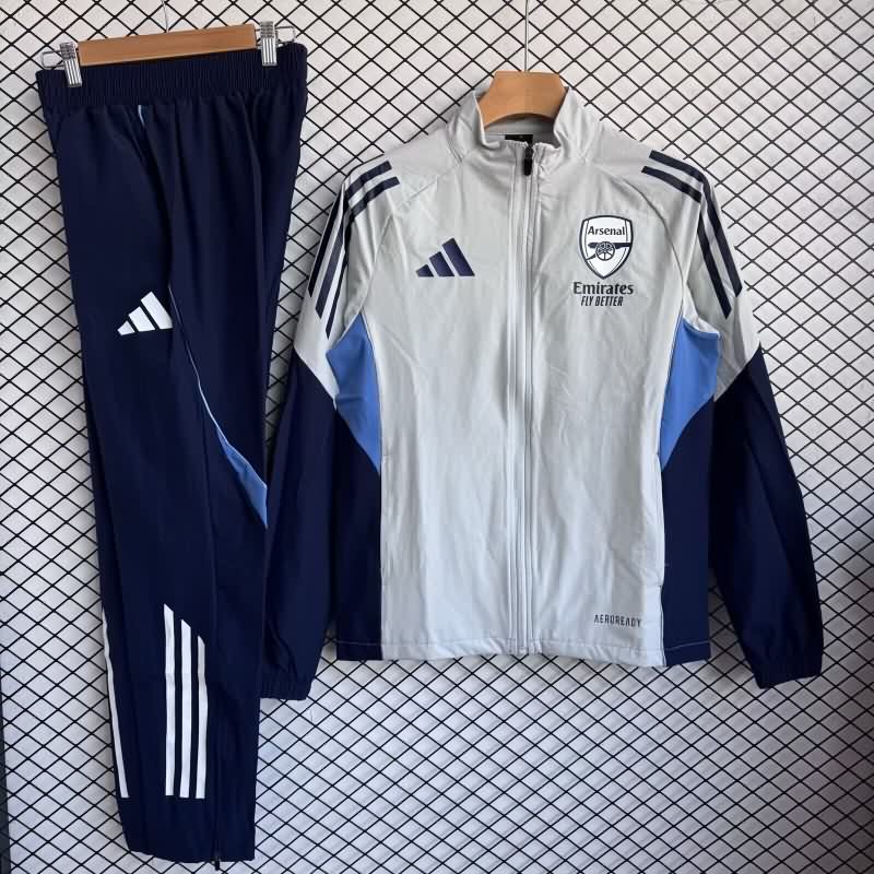 AAA Quality Arsenal 25/26 Grey Soccer Tracksuit 03 AAA Quality Arsenal 25/26 Grey Soccer Tracksuit 03