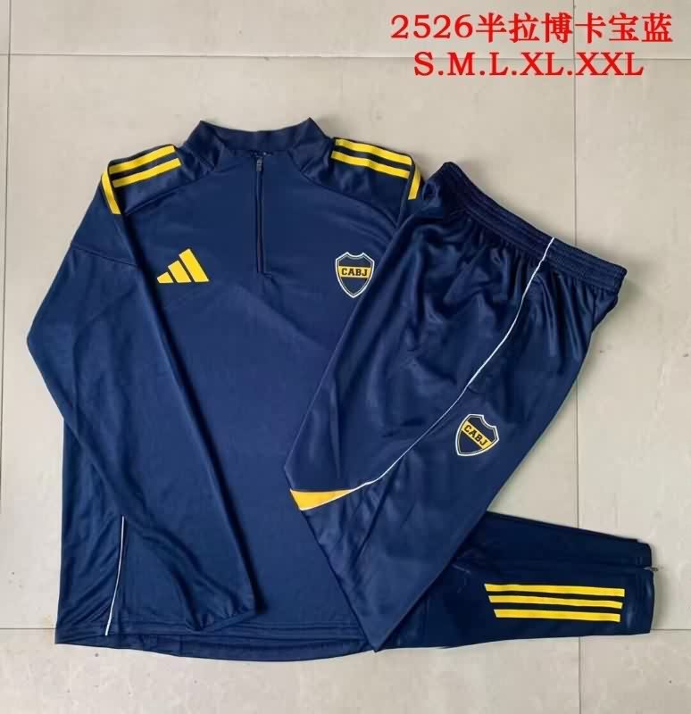 AAA Quality Boca Juniors 2025 Dark Blue Soccer Tracksuit 02 AAA Quality Boca Juniors 2025 Dark Blue Soccer Tracksuit 02