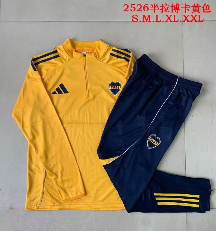 AAA Quality Boca Juniors 2025 Yellow Soccer Tracksuit AAA Quality Boca Juniors 2025 Yellow Soccer Tracksuit