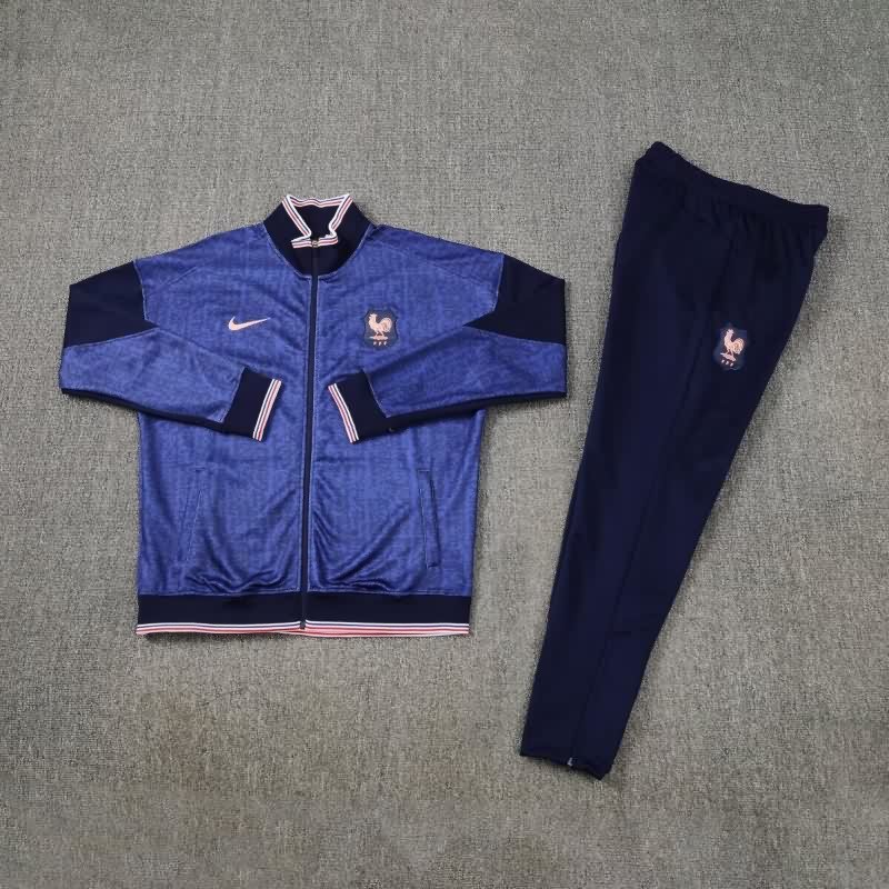 AAA Quality France 2026 Dark Blue Soccer Tracksuit AAA Quality France 2026 Dark Blue Soccer Tracksuit