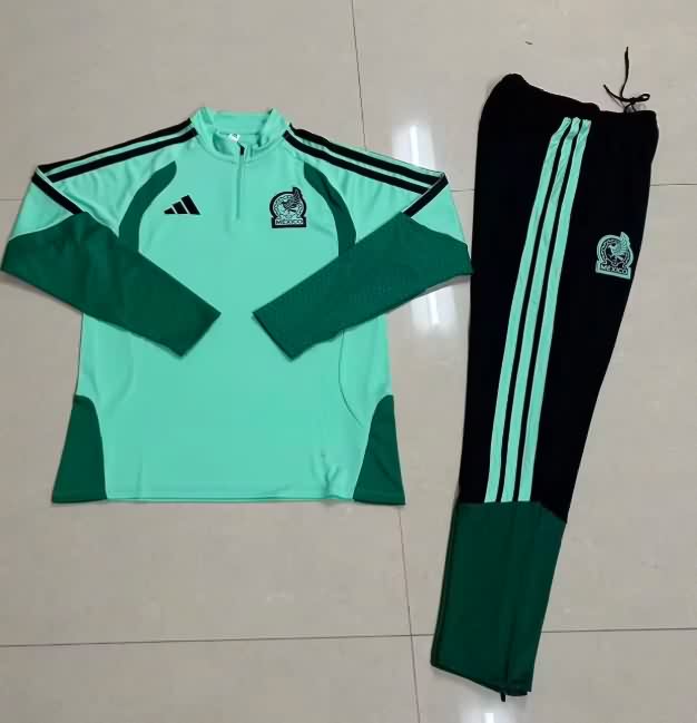 Kids AAA Quality Mexico 2025 Green Soccer Tracksuit Kids AAA Quality Mexico 2025 Green Soccer Tracksuit