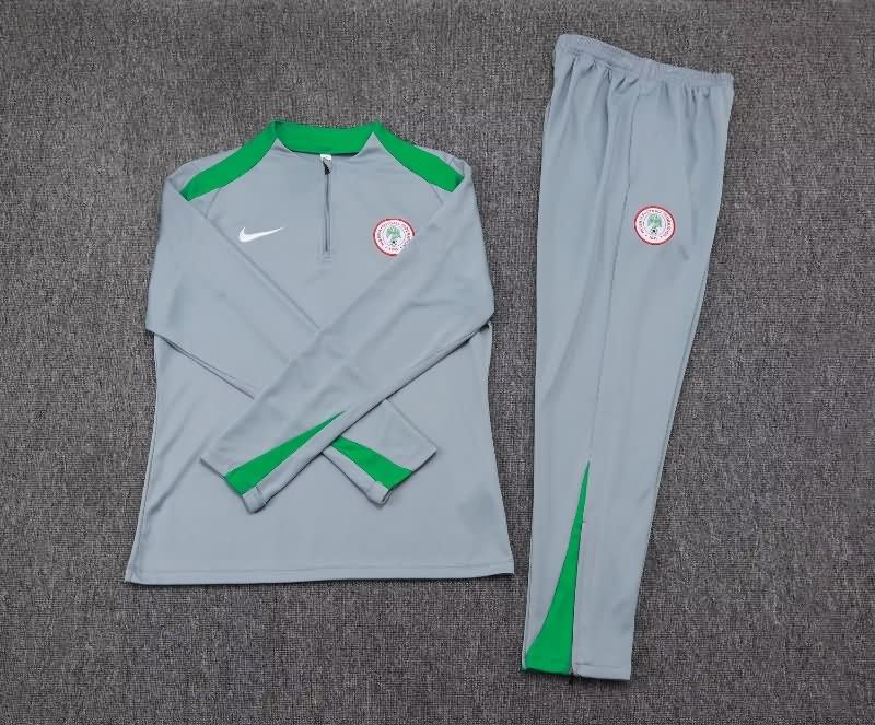 AAA Quality Nigeria 2025 Grey Soccer Tracksuit AAA Quality Nigeria 2025 Grey Soccer Tracksuit