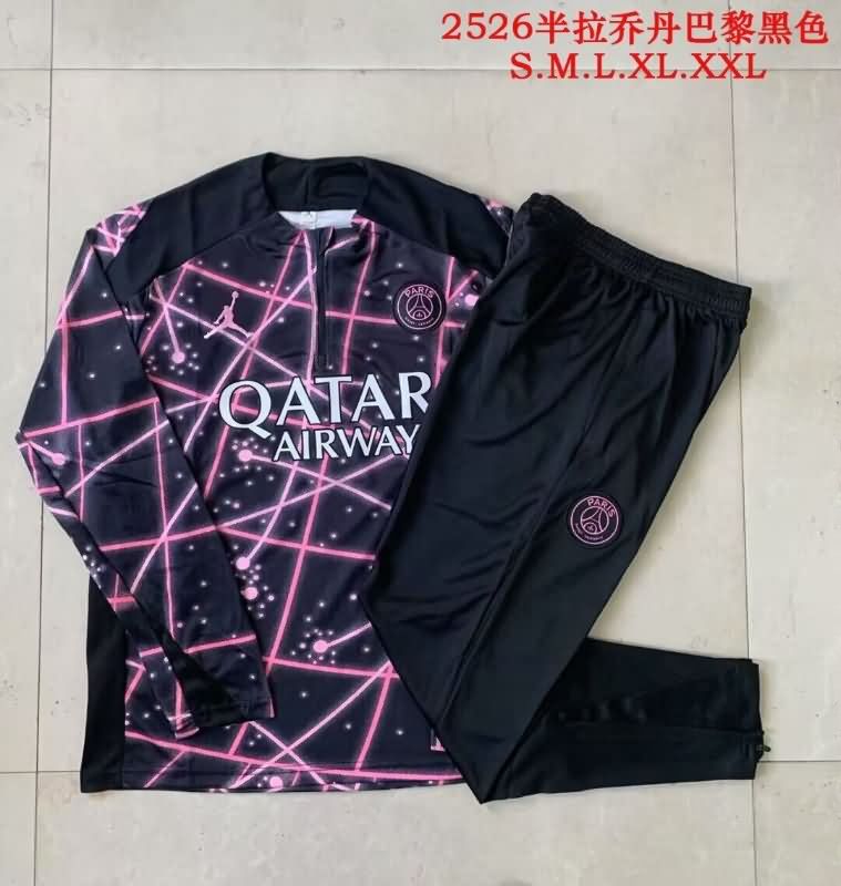 AAA Quality Paris St Germain 25/26 Black Soccer Tracksuit 04 AAA Quality Paris St Germain 25/26 Black Soccer Tracksuit 04