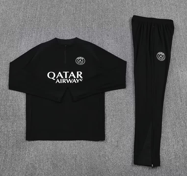 AAA Quality Paris St Germain 25/26 Black Soccer Tracksuit 08 AAA Quality Paris St Germain 25/26 Black Soccer Tracksuit 08