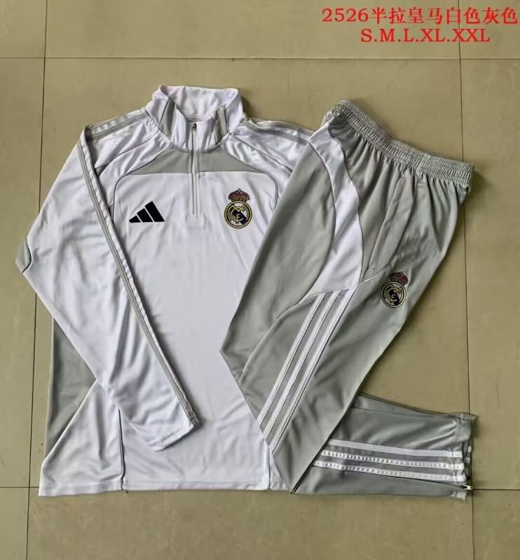 AAA Quality Real Madrid 25/26 White Soccer Tracksuit 05 AAA Quality Real Madrid 25/26 White Soccer Tracksuit 05