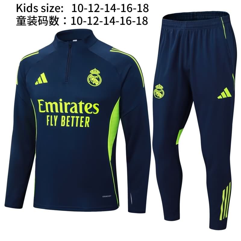 Kids AAA Quality Real Madrid 25/26 Dark Blue Soccer Tracksuit 04 Kids AAA Quality Real Madrid 25/26 Dark Blue Soccer Tracksuit 04