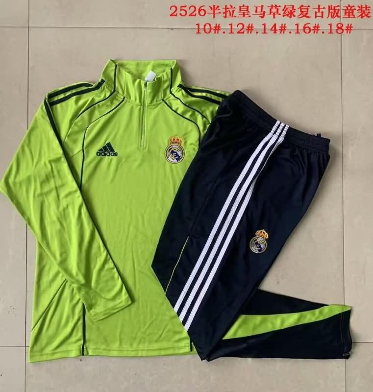 Kids AAA Quality Real Madrid 25/26 Green Soccer Tracksuit 03 Kids AAA Quality Real Madrid 25/26 Green Soccer Tracksuit 03