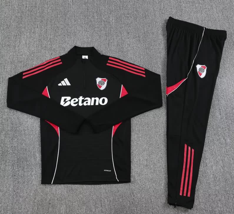 AAA Quality River Plate 2025 Black Soccer Tracksuit 03 AAA Quality River Plate 2025 Black Soccer Tracksuit 03