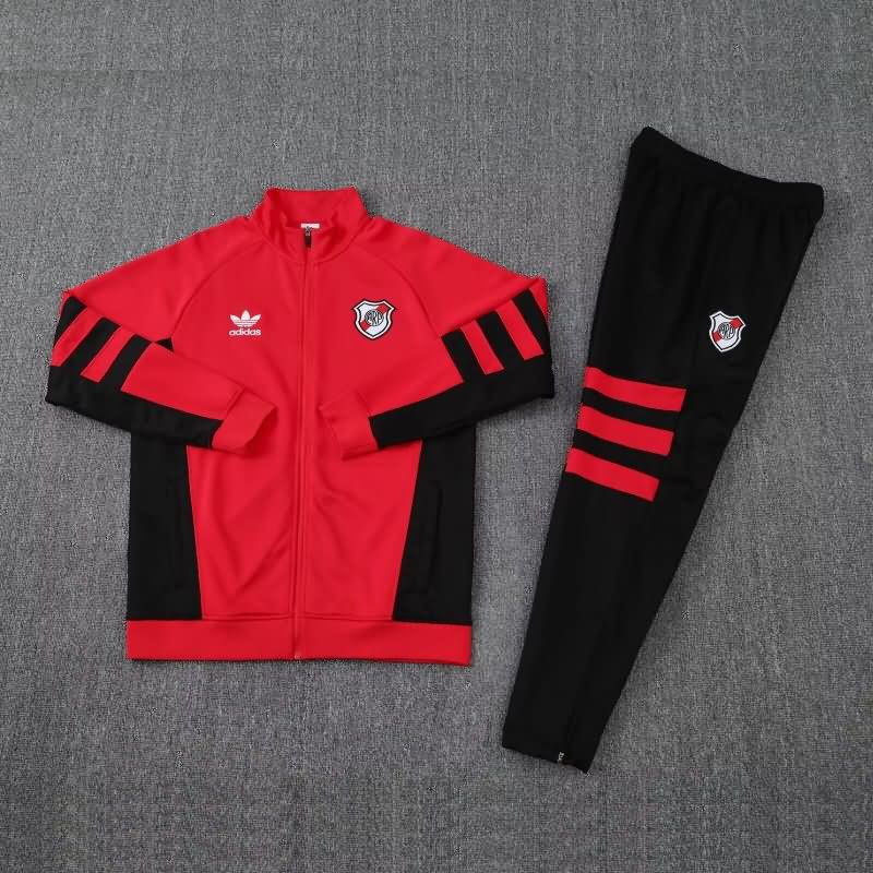 AAA Quality River Plate 2025 Red Soccer Tracksuit