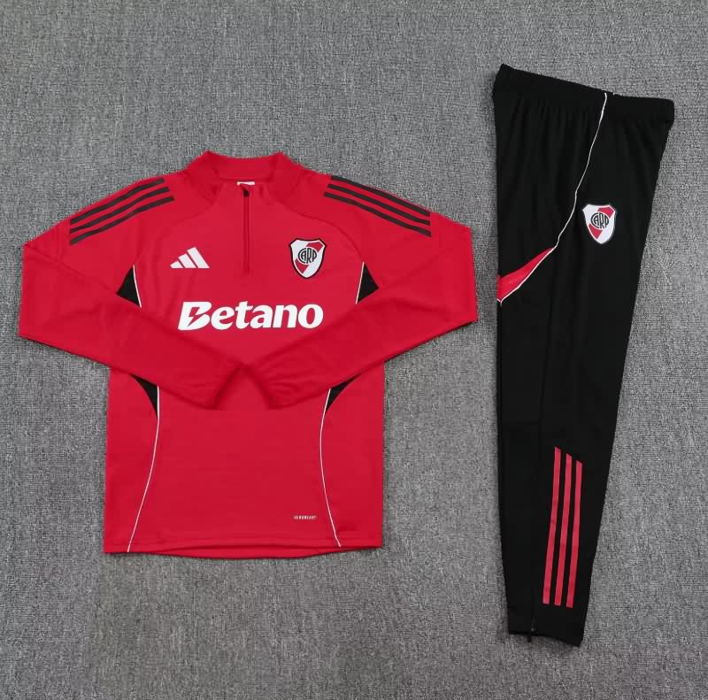 AAA Quality River Plate 2025 Red Soccer Tracksuit 03 AAA Quality River Plate 2025 Red Soccer Tracksuit 03