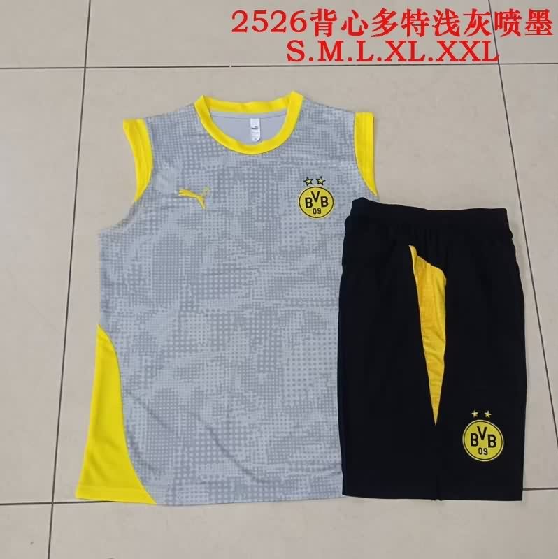 AAA Quality Dortmund 25/26 Grey Soccer Training Sets 02 AAA Quality Dortmund 25/26 Grey Soccer Training Sets 02