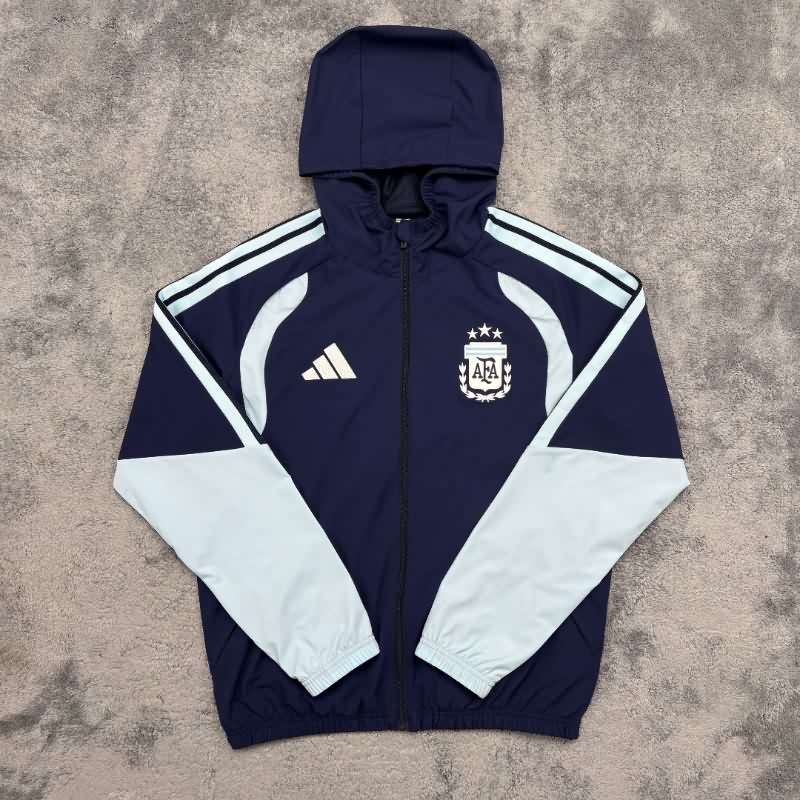 AAA Quality Argentina 2026 Dark Blue Soccer Windbreaker AAA Quality Argentina 2026 Dark Blue Soccer Windbreaker