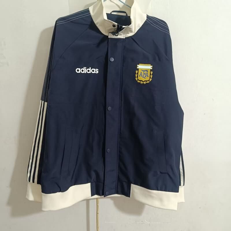 AAA Quality Argentina 2025 Dark Blue Soccer Windbreaker