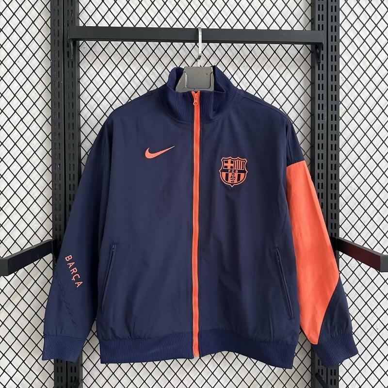AAA Quality Barcelona 25/26 Dark Blue Soccer Windbreaker 03 AAA Quality Barcelona 25/26 Dark Blue Soccer Windbreaker 03