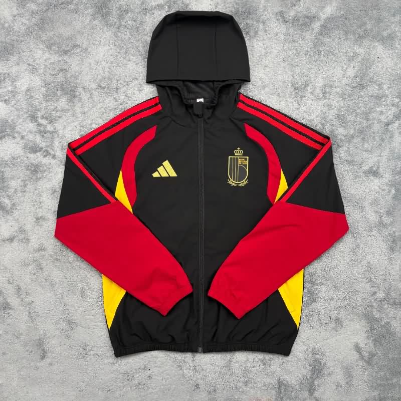 AAA Quality Belgium 2026 Black Soccer Windbreaker AAA Quality Belgium 2026 Black Soccer Windbreaker