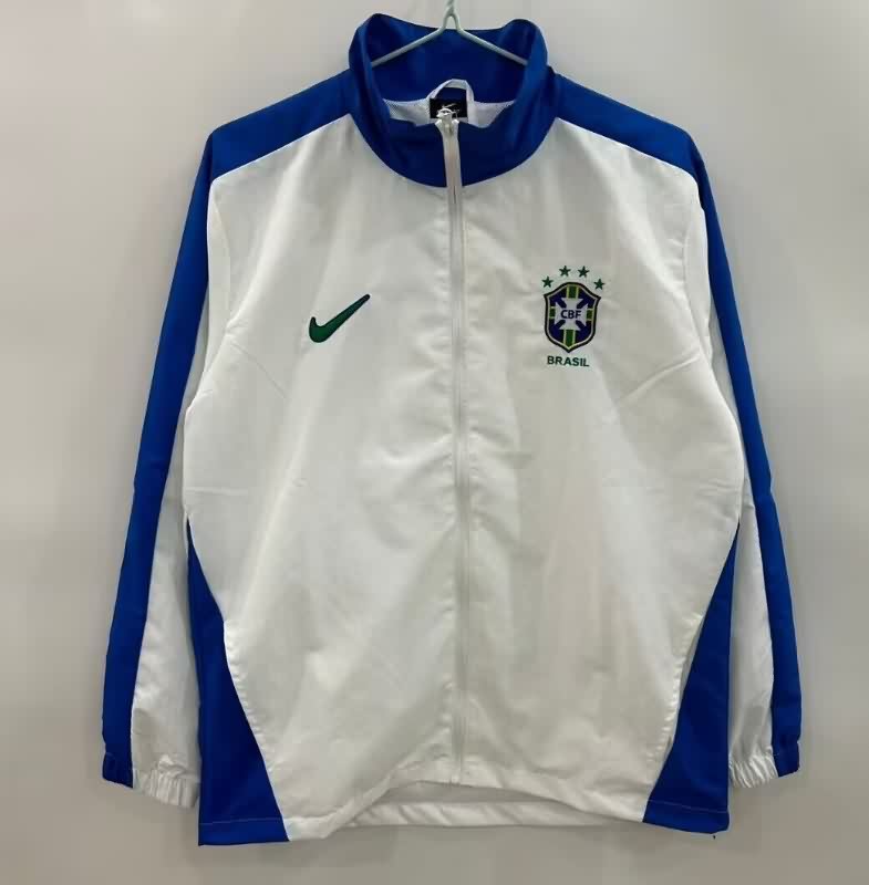 AAA Quality Brazil 2025 White Soccer Windbreaker AAA Quality Brazil 2025 White Soccer Windbreaker