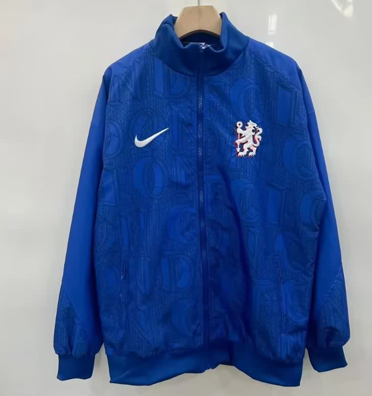 AAA Quality Chelsea 25/26 Blue Soccer Windbreaker 03 AAA Quality Chelsea 25/26 Blue Soccer Windbreaker 03