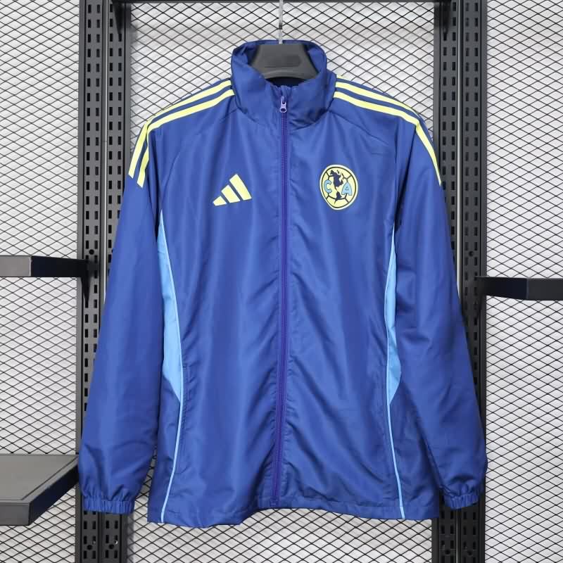 AAA Quality Club America 25/26 Blue Soccer Windbreaker AAA Quality Club America 25/26 Blue Soccer Windbreaker