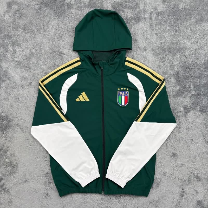 AAA Quality Italy 2026 Green Soccer Windbreaker AAA Quality Italy 2026 Green Soccer Windbreaker