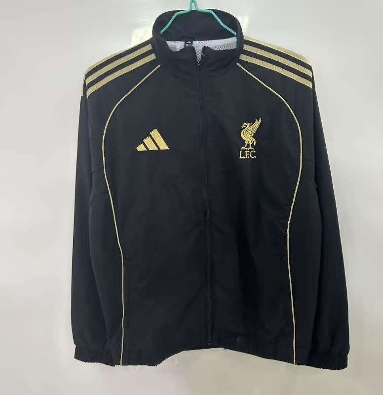 AAA Quality Liverpool 25/26 Black Soccer Windbreaker AAA Quality Liverpool 25/26 Black Soccer Windbreaker