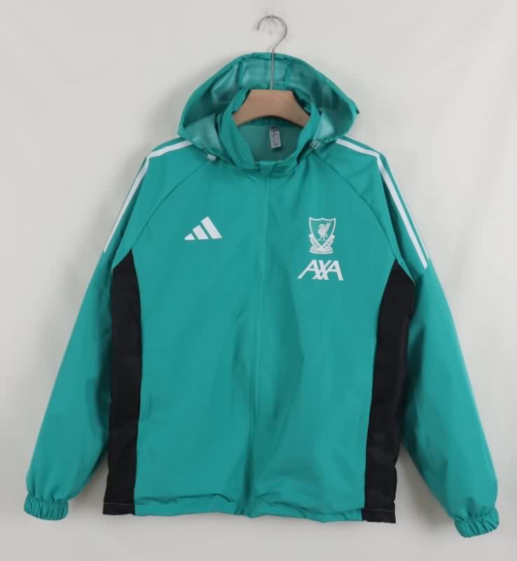 AAA Quality Liverpool 25/26 Green Soccer Windbreaker AAA Quality Liverpool 25/26 Green Soccer Windbreaker