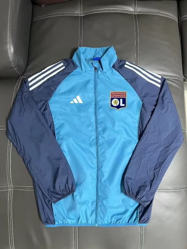 AAA Quality Lyon 25/26 Light Blue Soccer Windbreaker AAA Quality Lyon 25/26 Light Blue Soccer Windbreaker