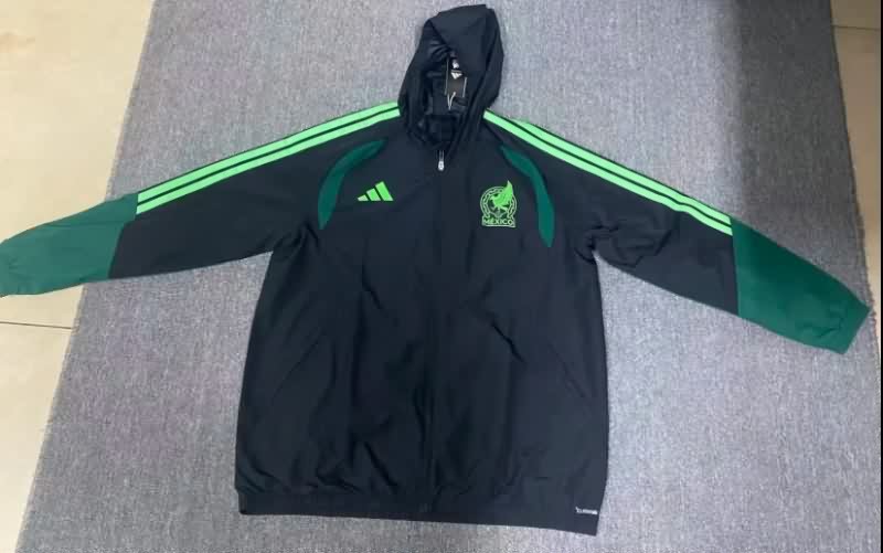 AAA Quality Mexico 2025 Black Soccer Windbreaker 02 AAA Quality Mexico 2025 Black Soccer Windbreaker 02