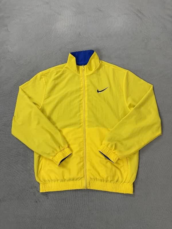 AAA Quality Nike 2025 Yellow Blue Reversible Soccer Windbreaker AAA Quality Nike 2025 Yellow Blue Reversible Soccer Windbreaker