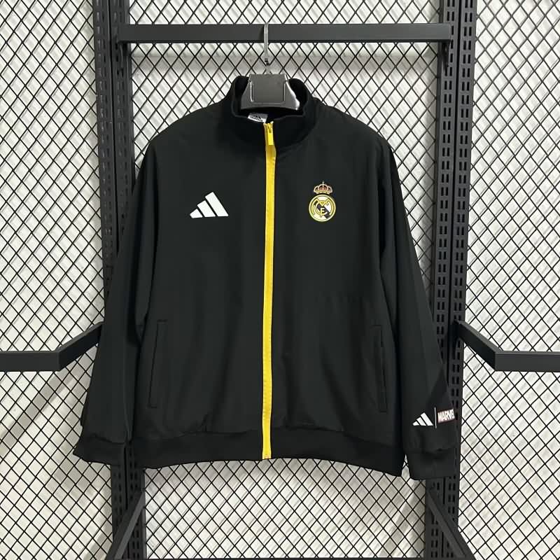 AAA Quality Real Madrid 25/26 Black Soccer Windbreaker 03 AAA Quality Real Madrid 25/26 Black Soccer Windbreaker 03