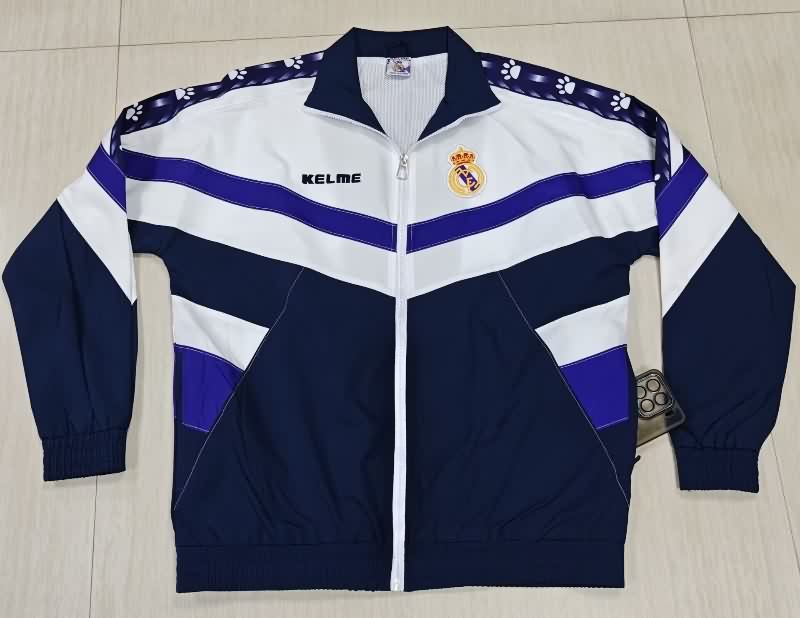 AAA Quality Real Madrid 25/26 Dark Blue Soccer Windbreaker 03 AAA Quality Real Madrid 25/26 Dark Blue Soccer Windbreaker 03