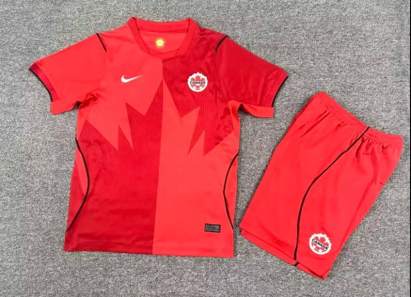 Kids Canada 2026 World Cup Home Soccer Jersey And Shorts Kids Canada 2026 World Cup Home Soccer Jersey And Shorts