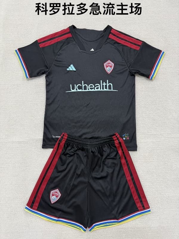 Kids Colorado Rapids 2026 Home Soccer Jersey And Shorts Kids Colorado Rapids 2026 Home Soccer Jersey And Shorts