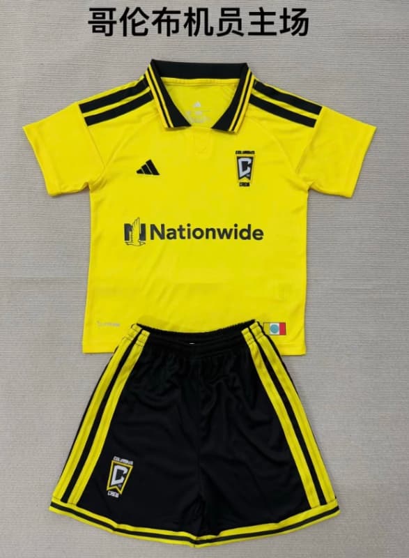 Kids Columbus Crew 2026 Home Soccer Jersey And Shorts Kids Columbus Crew 2026 Home Soccer Jersey And Shorts