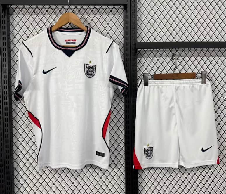 Kids England 2026 World Cup Home Soccer Jersey And Shorts Kids England 2026 World Cup Home Soccer Jersey And Shorts